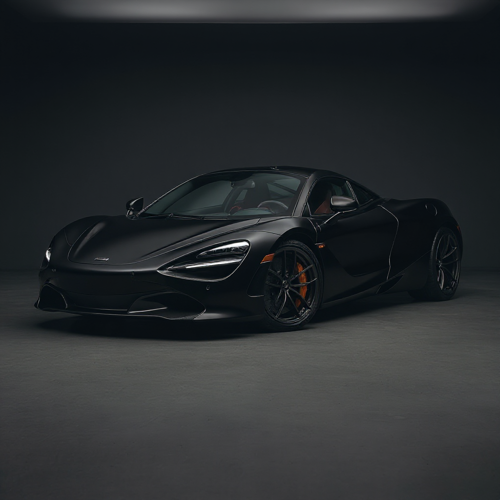 The car transformed to a flat matte black LIQVIX finish