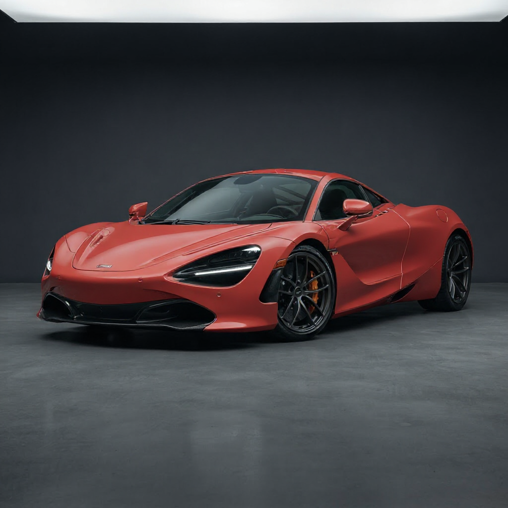 The car repainted in a soft matte custom red LIQVIX finish